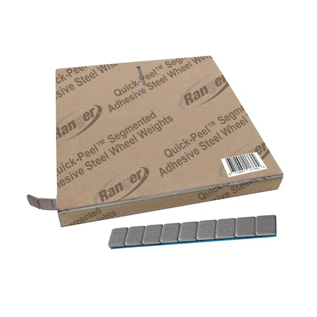 Ranger 0.25 oz. / 1/2 Wide / Silver Adhesive Steel Wheel Weights / 11 lbs, 700PK 5150220